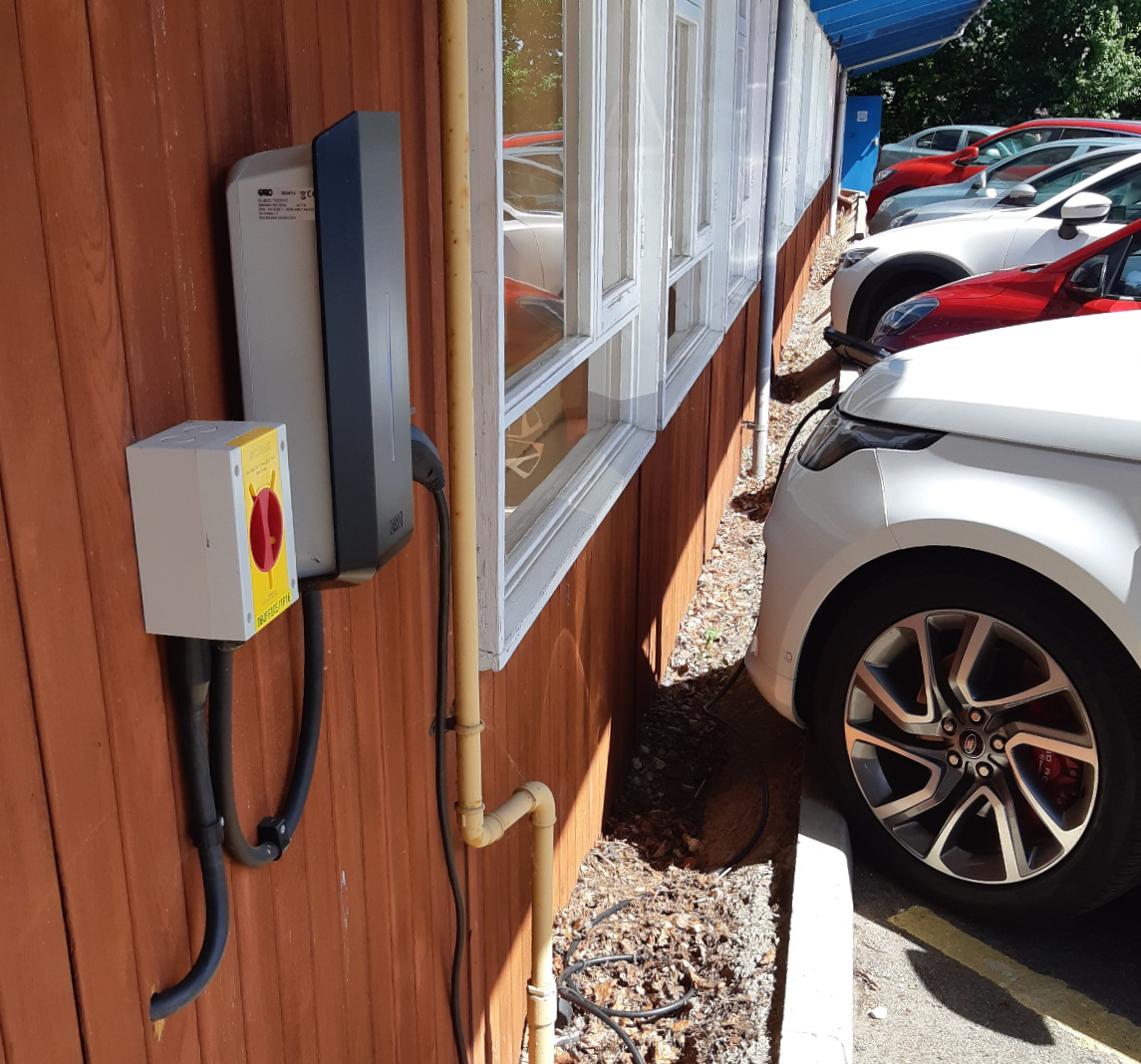 Office car park electric car charger